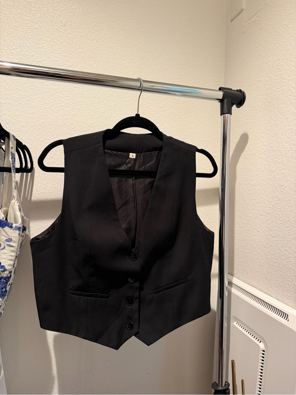 Classic Black Button Vest